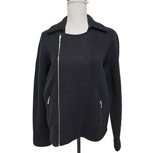 Polo Ralph Lauren 100% Lambwool Full-Zip Jacket Blazer Black Women's Size XL